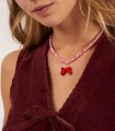 RED BOW NECKLACE