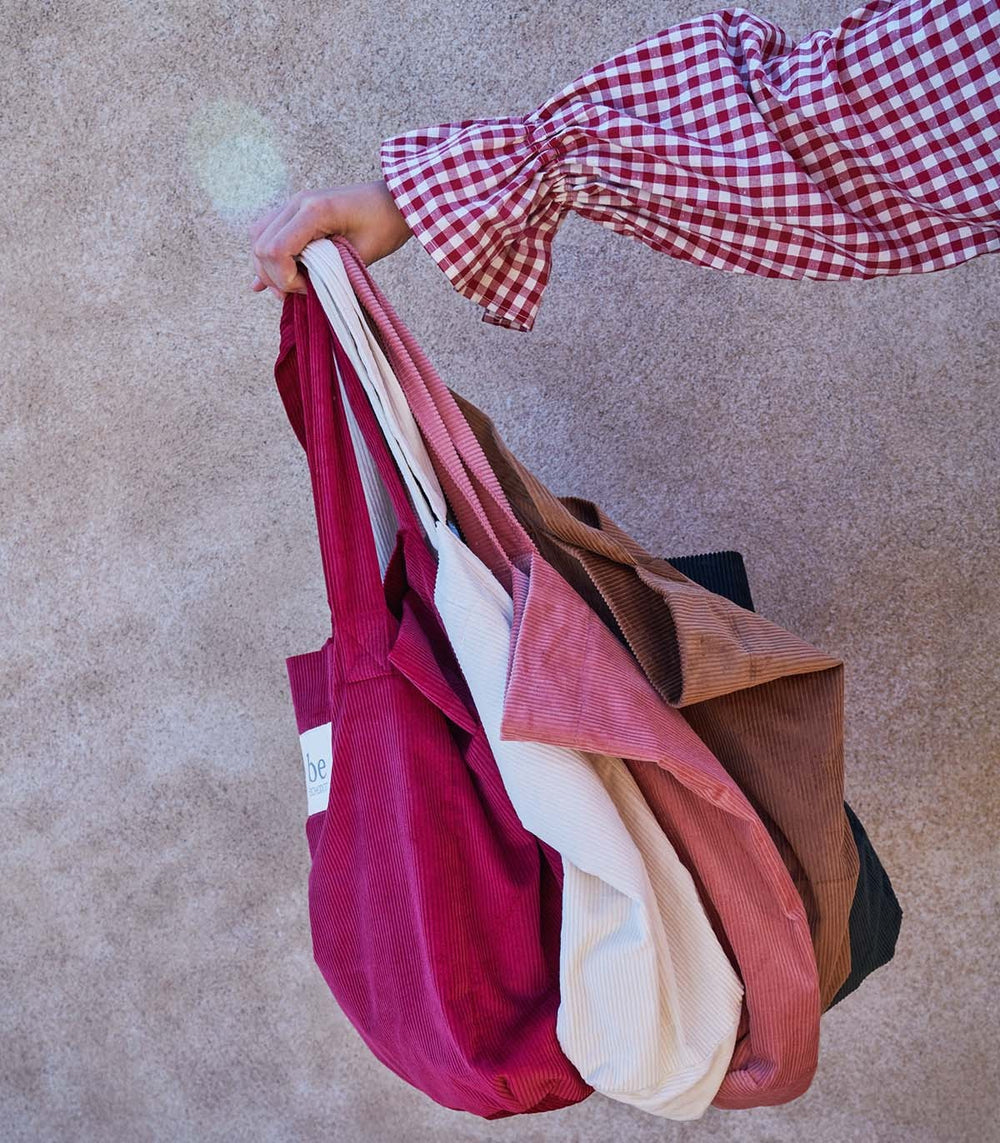 BROWN CORDUROY BAG