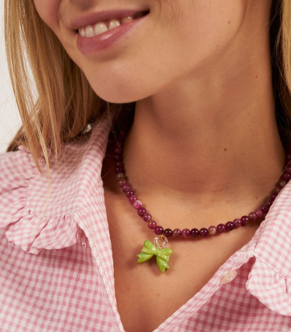 GREEN BOW NECKLACE