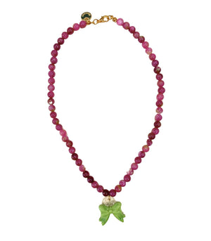 GREEN BOW NECKLACE