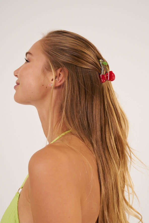 PINCE À CHEVEUX CERISE