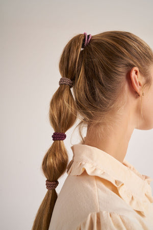 KKNEKKI SLIM PINK GLITTER HAIR TIE