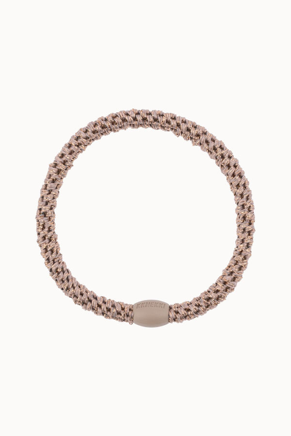 KKNEKKI SLIM HAIR TIE TAUPE GLITTER