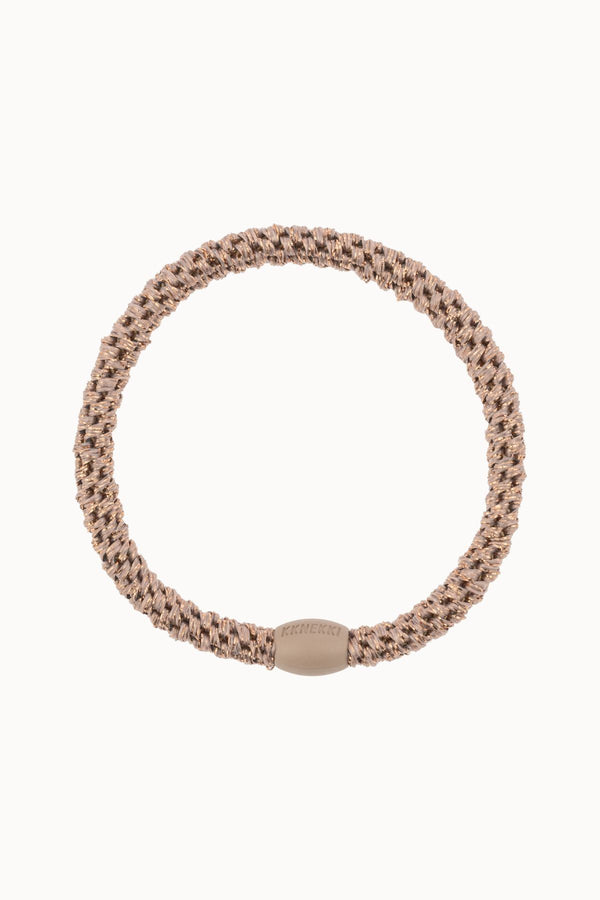 KKNEKKI SLIM HAIR TIE BEIGE GLITTER