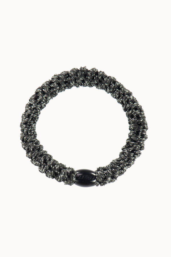 BLACK GLITTER KKNEKKI HAIR TIE