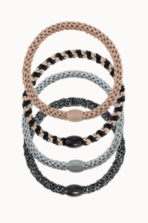 KKNEKKI HAIR TIES PACK SHINY