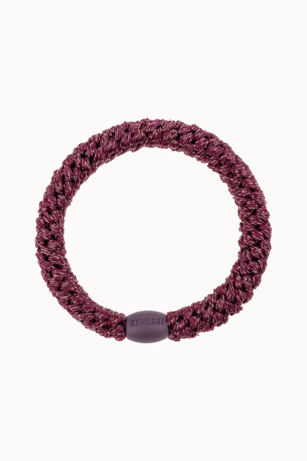 PRUNE GLITTER KKNEKKI HAIR TIE
