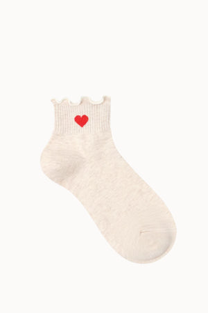 CHAUSETTES RUFFLED HEART