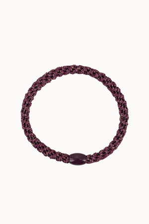 PLUM GLITTER KKNEKKI SLIM HAIR TIE