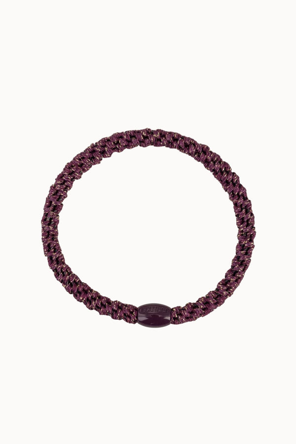 PLUM GLITTER KKNEKKI SLIM HAIR TIE