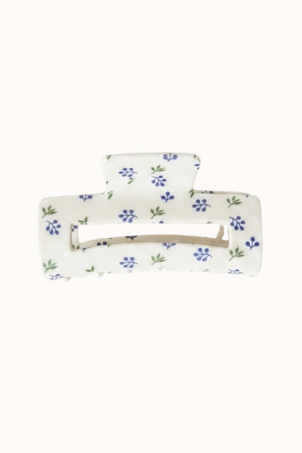 PINZA DE PELO BLANCA FLORAL