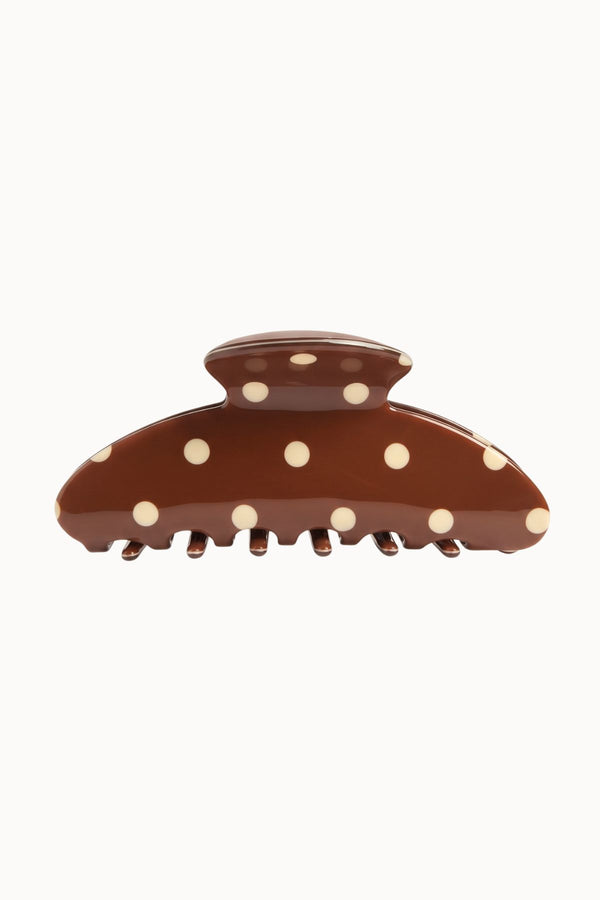 BROWN DOT HAIR CLIP