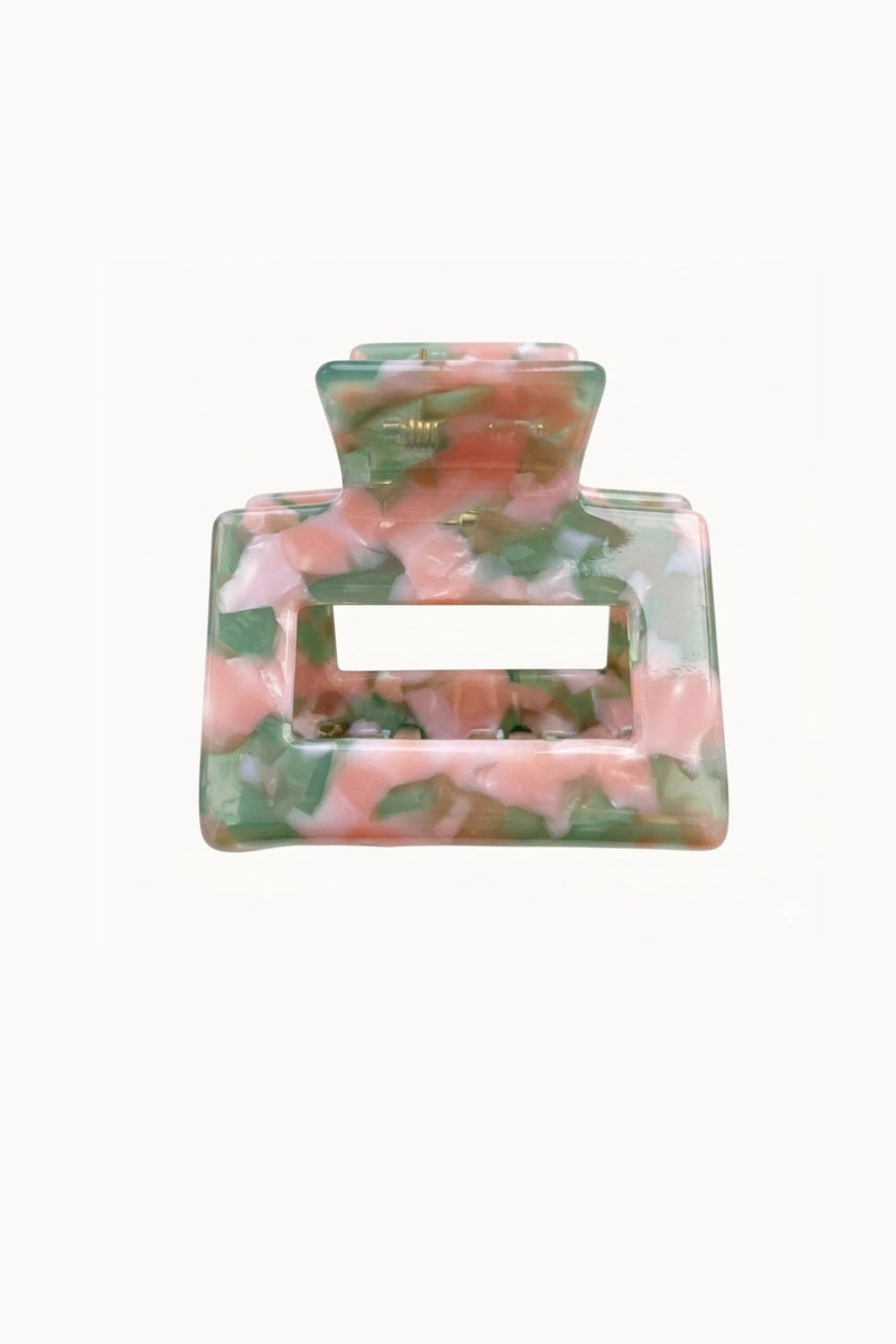 PINZA DE PELO ROSA Y VERDE